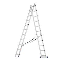 Лестница, 2 х 11 ступеней, алюминиевая, двухсекционная, Сибртех