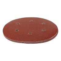 Круг абразивный на ворсовой подложке под "липучку", перфорированный, P 150, 150 мм, 5 шт Matrix