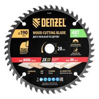 Пильный диск по дереву ф190 х 20 мм, 48 зубьев Denzel