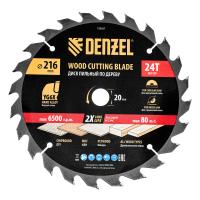 Пильный диск по дереву ф216 х 20 мм, 24 зубьев Denzel