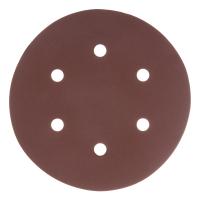 Круг абразивный на ворсовой подложке под "липучку", перфорированный, P 320, 150 мм, 5 шт Matrix