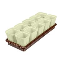 Набор для рассады, поддон 380х155х40 мм, 10 горшочков по 250 мл с выдвижным дном Palisad