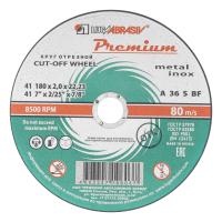 Круг отрезной по металлу и нержавеющей стали, 180 х 2.0 х 22 мм, Премиум "Луга"