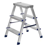 Стремянка двусторонняя 3 ступени, алюминиевая, Сибртех купить в Москве с доставкой по всей России | ProtosMarket.ru