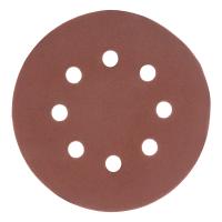 Круг абразивный на ворсовой подложке под "липучку", перфорированный, P 600, 125 мм, 5 шт Matrix