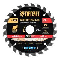 Пильный диск по дереву с гвоздями, ф190 х 30 мм, 24 зубов Denzel