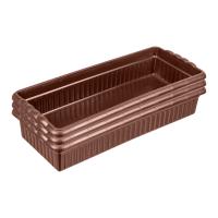 Поддон для рассады 444х185х82 мм, пластиковый, 3 шт, под 10 горшочков 460 мл. Palisad