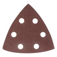 Треугольник абразивный на ворсовой подложке под "липучку", перфорированный, P 60, 93 мм, 5 шт Matrix