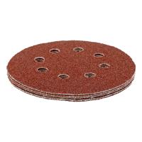 Круг абразивный на ворсовой подложке под "липучку", перфорированный, P 40, 125 мм, 5 шт Matrix