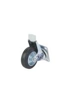 Колесо поворотное усиленное резина SRCB 42 100 мм с тормозом купить в Москве с доставкой по всей России | ProtosMarket.ru