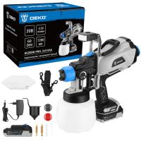 Краскопульт аккумуляторный DEKO SG20DK PRO, 20В, 1200 мл, 2x3.0Ач купить в Москве с доставкой по всей России | ProtosMarket.ru