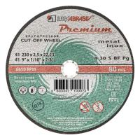 Круг отрезной по металлу и нержавеющей стали, 230 х 2.5 х 22 мм, Премиум "Луга"