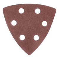 Треугольник абразивный на ворсовой подложке под "липучку", перфорированный, P 40, 93 мм, 5 шт Matrix