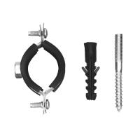 Хомут сантехнический для труб 32-36 (1") с резиновым уплотнением, шпилькой и дюбелем, 1 шт, Сибртех