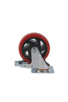 Колесо поворотное усиленное полиуретан SCBM 55 125 мм с тормозом купить в Москве с доставкой по всей России | ProtosMarket.ru