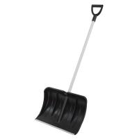 Лопата для уборки снега пластиковая, 530 х 375 х 1400 мм, алюминиевый черенок, Сибртех