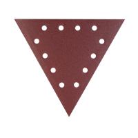 Треугольник шлифовальный на липучке (285мм, Р80, 12 отв)