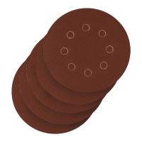 Круг абразивный на ворсовой подложке под "липучку", перфорированный, P 150, 125 мм, 5 шт Сибртех