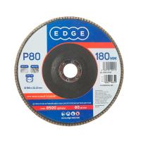 Круг лепестковый торцевой Edge 180мм*22,23мм*P80