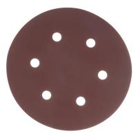 Круг абразивный на ворсовой подложке под "липучку", перфорированный, P 400, 150 мм, 5 шт Matrix