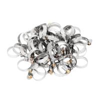 Хомуты нержавеющая сталь, Стандартное болтовое крепление 20-32 мм, 50 штук в упаковке, ширина 9 мм Сибртех