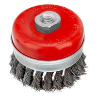 Щетка для УШМ Heavy Duty, 80 мм, М14, "чашка", крученая проволока 0.5 мм Matrix