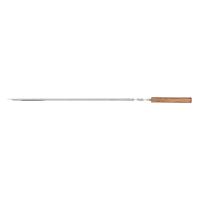 Шампур угловой, 750 x 12 x 2 мм, с цельной деревянной рукояткой, нержавеющая сталь, Camping Palisad