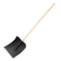 Лопата для уборки снега пластиковая, 380х385х1420 мм, оцинк. планка, деревянный черенок купить в Москве с доставкой по всей России | ProtosMarket.ru
