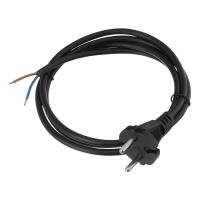 Шнур сетевой Energy Series, ПВС, 1,5 м, 2 x 1 мм, с неразборной вилкой, черный, Denzel