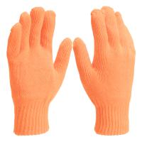Перчатки трикотажные, акрил, двойные, оранжевый, двойная манжета Сибртех