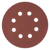 Круг абразивный на ворсовой подложке под "липучку", перфорированный, P 180, 125 мм, 5 шт Matrix