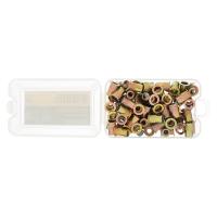 Заклепки резьбовые, стальные, оцинкованные, М6, пластиковый кейс, 70 шт. Denzel