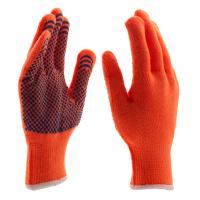 Перчатки полиакрилонитрильные плюшевого переплет, ПВХ "Точка", 10 кл, 58 гр Сибртех