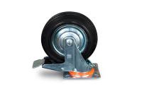 Колесо поворотное резина SCb 80 200 мм с тормозом (N) купить в Москве с доставкой по всей России | ProtosMarket.ru