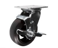 Колесо большегрузное поворотное SCdb 63 150 мм обрезиненное с тормозом РФ купить в Москве с доставкой по всей России | ProtosMarket.ru