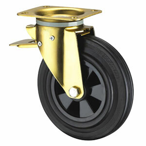 Колесо поворотное SCb63K 160 мм с тормозом по ценам производителя в Москве с доставкой по всей России