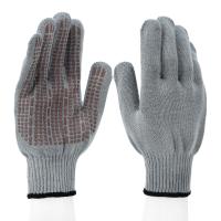 Перчатки трикотажные, акрил, ПВХ гель, "Протектор", серая туча, оверлок Сибртех