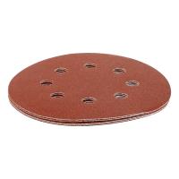 Круг абразивный на ворсовой подложке под "липучку", перфорированный, P 150, 125 мм, 5 шт Matrix