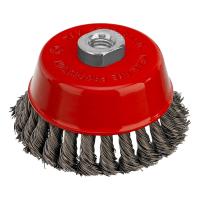 Щетка для УШМ, 100 мм, М14, "чашка", крученая проволока 0.5 мм Matrix