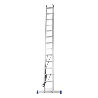 Лестница, 2 х 14 ступеней, алюминиевая, двухсекционная, Сибртех