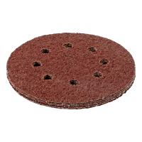 Круг абразивный на ворсовой подложке под "липучку", перфорированный, P 36, 125 мм, 5 шт Matrix