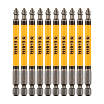 Бита PH2х90, сталь S2, цилиндр., 10 шт. Е 6,3 Denzel