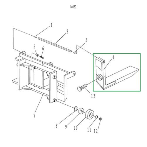 Вила для ручного штабелера для MS1016 купить в Москве с доставкой по всей России | ProtosMarket.ru