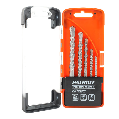 Набор сверл по бетону (4x75, 5x85, 6x100, 8x120, 10x120 мм) купить в Москве с доставкой по всей России | ProtosMarket.ru