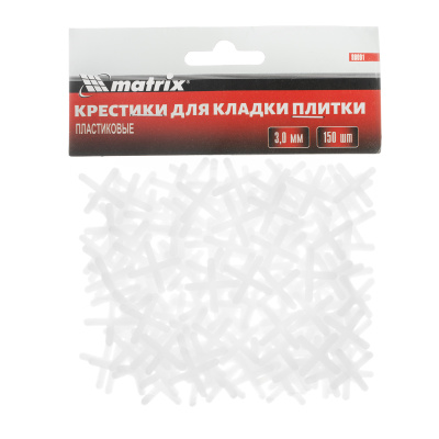 Крестики, 3.0 мм, для кладки плитки, 150 шт Matrix купить в Москве с доставкой по всей России | ProtosMarket.ru