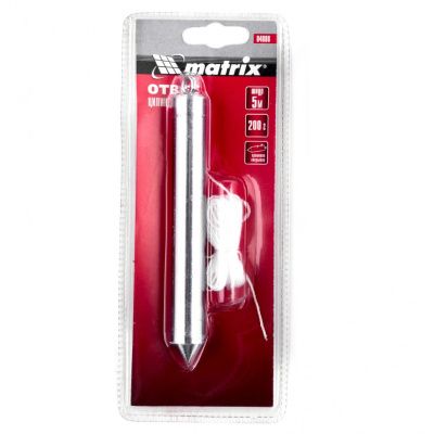 Отвес цилиндрический, 200 г, шнур 5 м Matrix купить в Москве с доставкой по всей России | ProtosMarket.ru