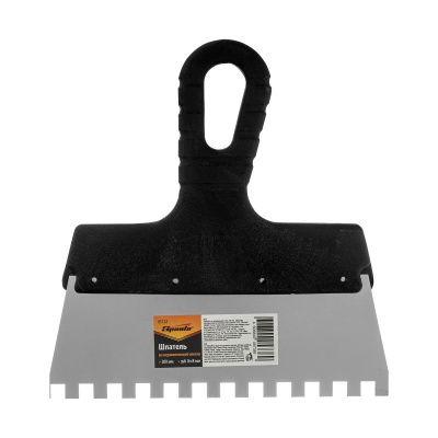 Шпатель из нержавеющей стали, 200 мм, зуб 8 х 8 мм, пластмассовая ручка Sparta купить в Москве с доставкой по всей России | ProtosMarket.ru