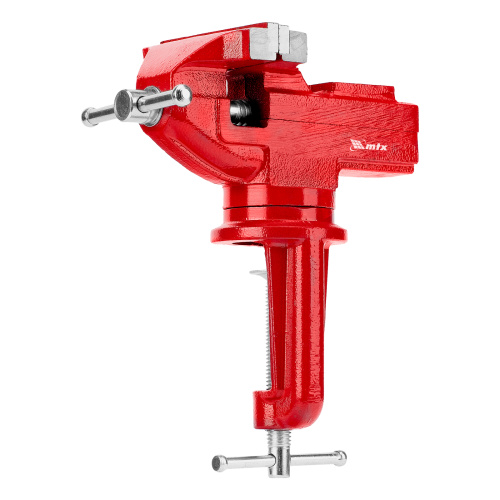 Тиски слесарные, 80 мм, настольные, поворотные, c наковальней MTX купить в Москве с доставкой по всей России | ProtosMarket.ru