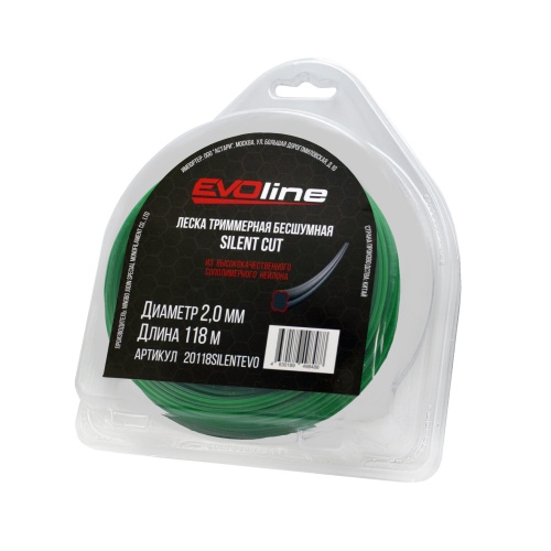 Леска (корд) триммерная EVOline SILENT CUT (2.0 мм, 118 метров) купить в Москве с доставкой по всей России | ProtosMarket.ru