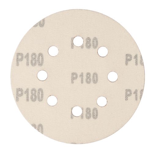 Круг абразивный на ворсовой подложке под "липучку", перфорированный, P 180, 125 мм, 5 шт Сибртех купить в Москве с доставкой по всей России | ProtosMarket.ru